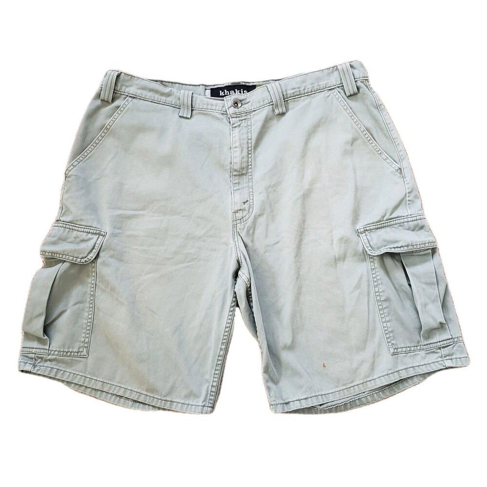 Vintage 90s Levi's Silver Tab Khakis Size 36 Mens Baggy Green Cargo Shorts Skate